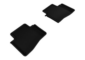 Cadillac XTS Floor Mats - Rear - 3D MAXpider - Kagu - Black - `13-`19